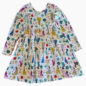 SOLD- Hanna Andersson Disney Princess Long Sleeve Spin Twirly Dress